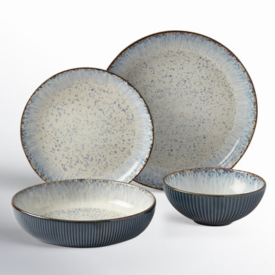 Jura Tabletops Gallery 12 piece Dinnerware Set Smoke