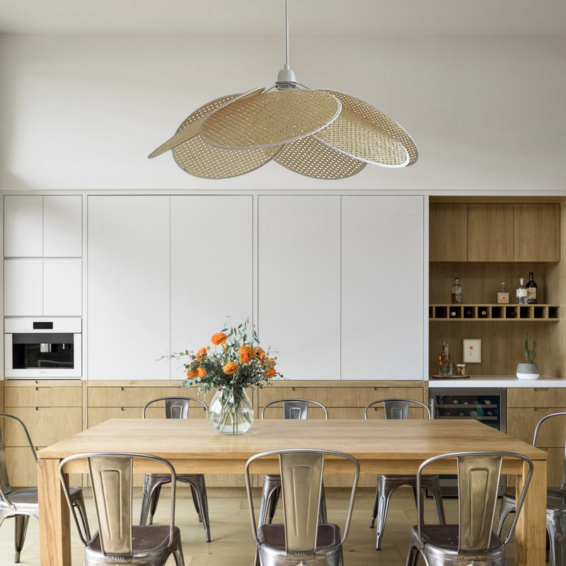 Luminaire suspendu en rotin Boho pour îlot de cuisine Kitchen Farmhouse