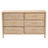 Camodeca Japandi Sun-Bleached Braided Rattan 6-Drawer Dresser