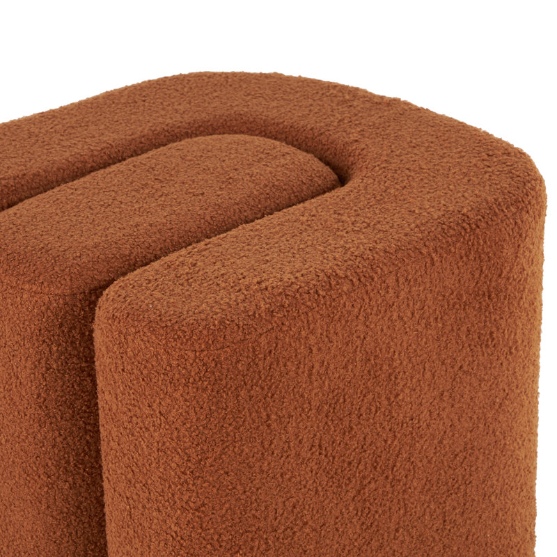 Repose-pieds en polyester avec arches connectées, Brun
