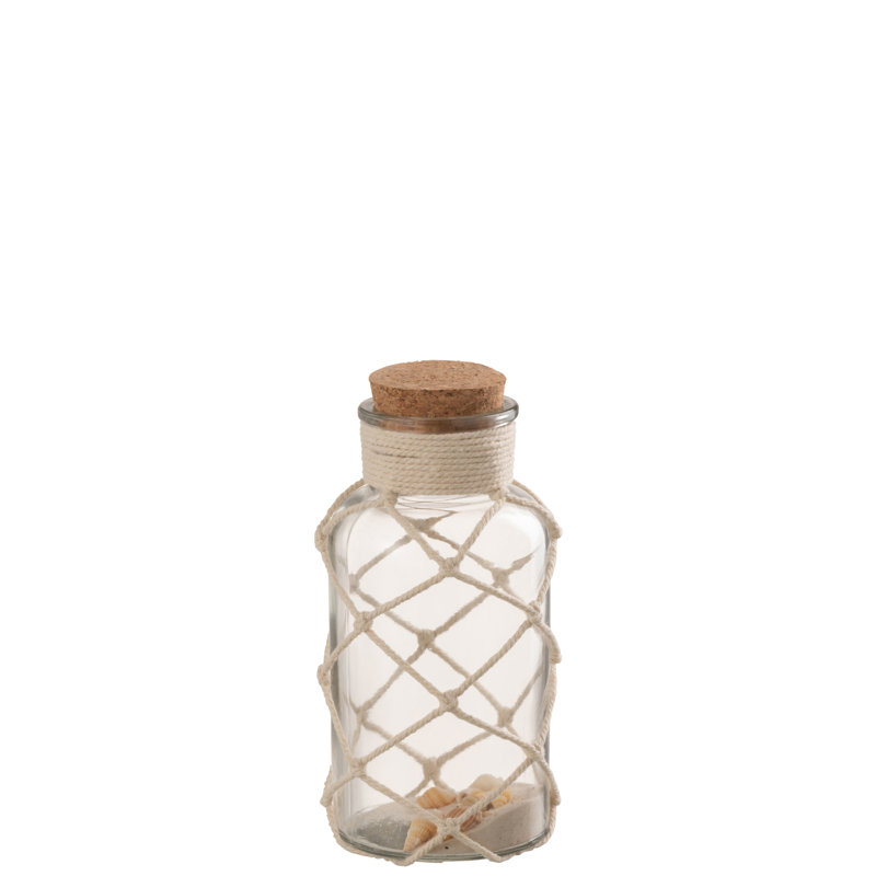 Caulfield Glass Decorative Bottle 1, 16.5cm H x 8cm W x 8cm D