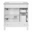 Meuble-lavabo de style français de 30 pouces avec lavabo en céramique durable et solutions de rangement intelligentes