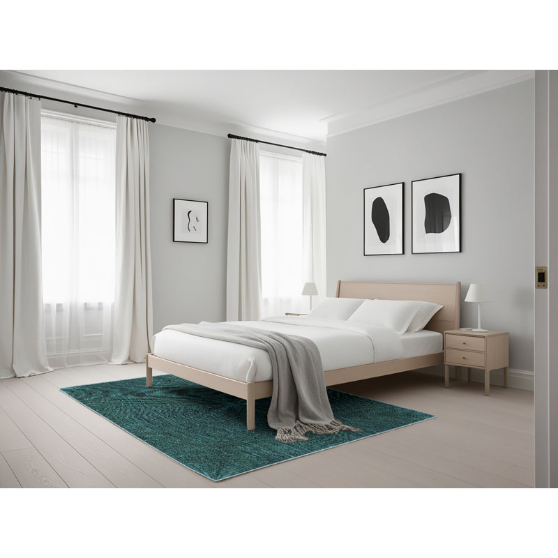 Performance Wool Abstract Indoor Rug, Rectangle 5' x 7'