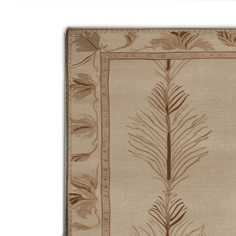 Tapis d'intérieur et d'extérieur brun français, Rectangulaire 2 pi x 3 pi