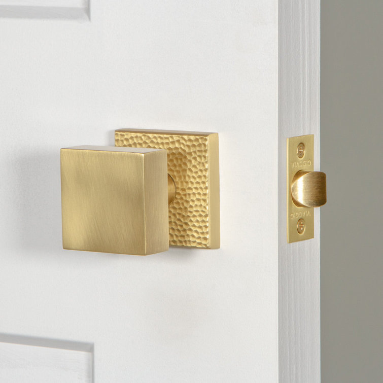 Viaggio Quadrato Hammered Texture Rosette Single Dummy with Quadrato Knob