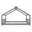 Full Size House Bed Wood Bed, Gray