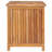 Gracie Oaks Cranleigh 90cm W Teak Solid Wood Deck Box in Brown