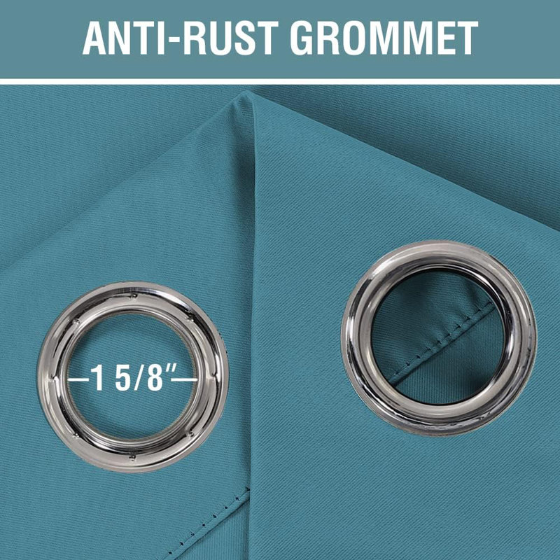 Curtains for Bedroom/Living Room 2 Panels Set - Thermal Insulated Room Darkening Grommet Top Curtains, 52" W x 108" L