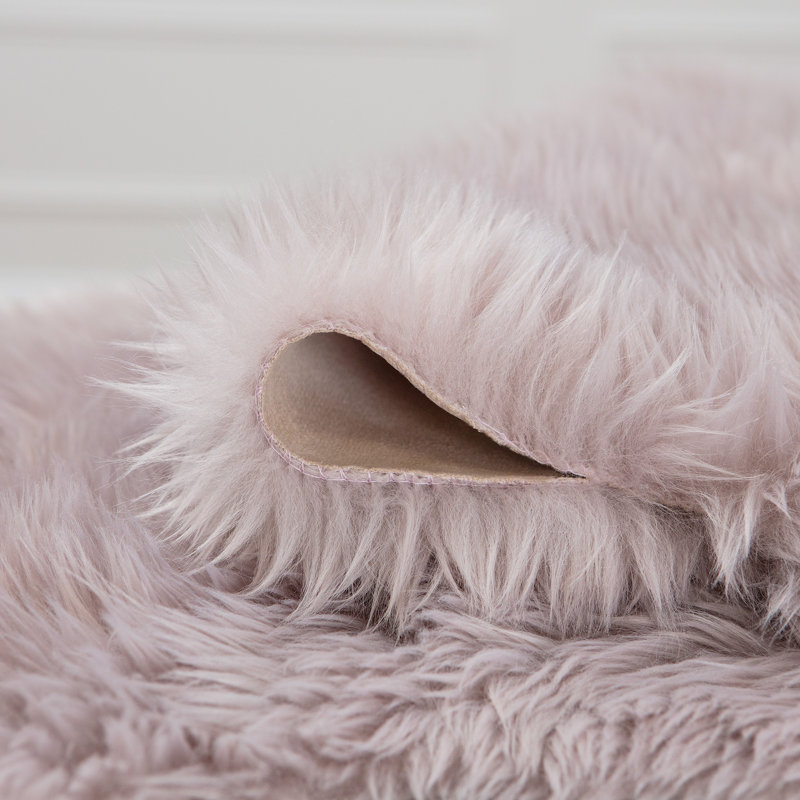 Tapis à poils longs mauve, Nouveauté 2 pi x 6 pi