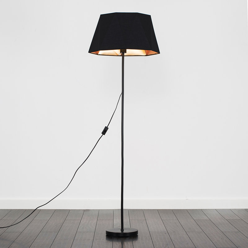 Bekbele 149cm Traditional Floor Lamp, Black, No