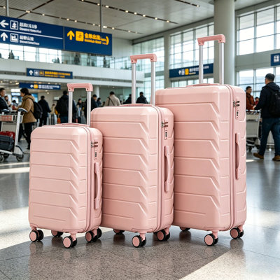 20"/24"/28" 3 pcs/set in ABS Spinner Wheel Luggage, Matching Color , With Combination Lock