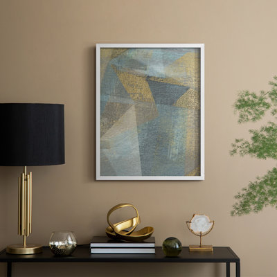 Geometric Facets I Framed Print - Solid Wood