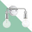 Éclairage pour salle de bain 2 lumières en nickel poli Irim