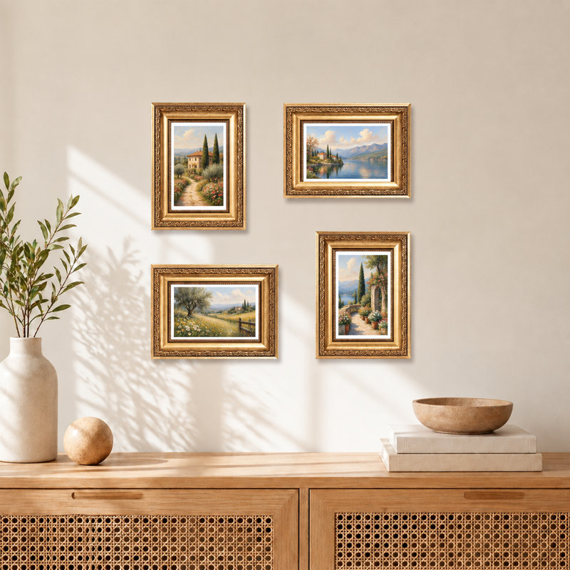 Cadre photo rétro 4 x 6 avec passe-partout 3,5 x 5, élégant cadre rétro 4 x 6 pour affichage mural ou de table, paquet de 4
