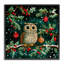 Hibou d'hiver avec une douce chute de neige encadrée, estampe numérique, design par Yen-2079260261-2079260263