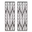 2 décorations murales en bois taillé gris - finition récupérée l 12 po x H 36 po Design botanique complexe 4 crochets pour la chambre à coucher