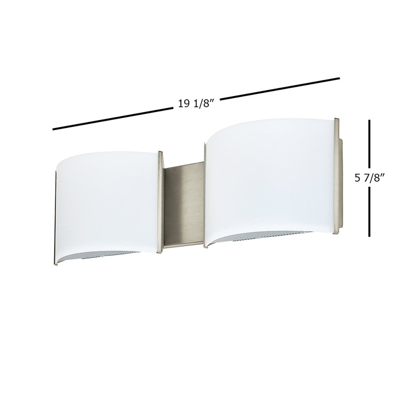 Barre d'éclairage de salle de bain Bubb, Nickel brossé