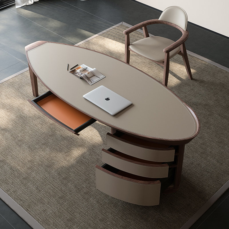 Bureau de bureau de style créatif de style rétro haut de gamme, H 30,31 po x l 70,87 po x P 29,53 po 