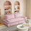 Grand canapé-lit escamotable de 73,2 po, canapé-lit convertible 3 en 1, causeuse en velours multifonctionnel, rose