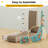 L-shaped Cat Scratcher Double-sided With Spring Toy