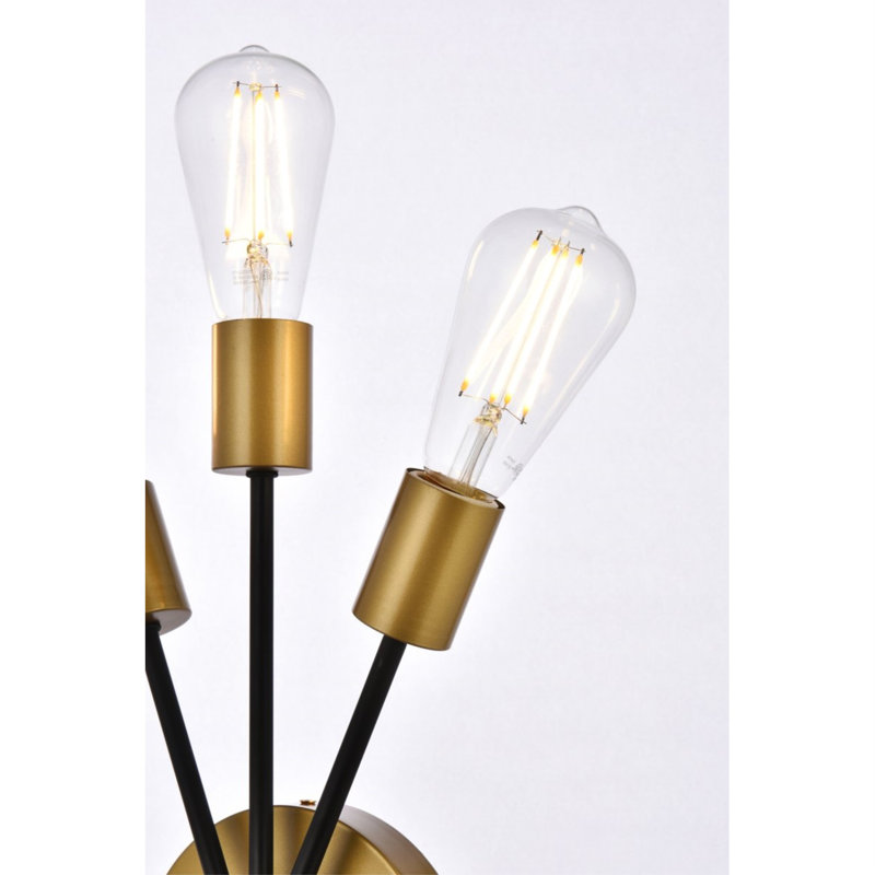 Gabbert Bath Sconce, Black/Brass