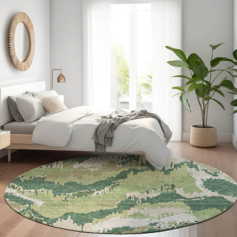 Malek Washable Abstract Indoor / Outdoor Rug