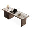 Bureau rectangulaire blanc et noyer clair-38879560-38879563