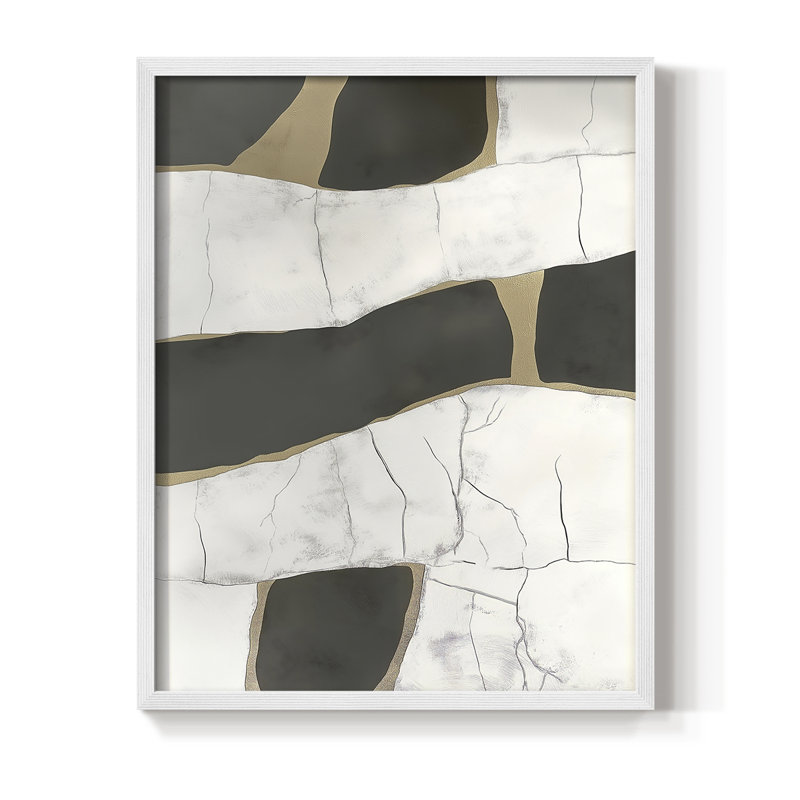 "Abstract", reproduction encadrée prête à être suspendue, H 14 po x l 11 po, Blanc