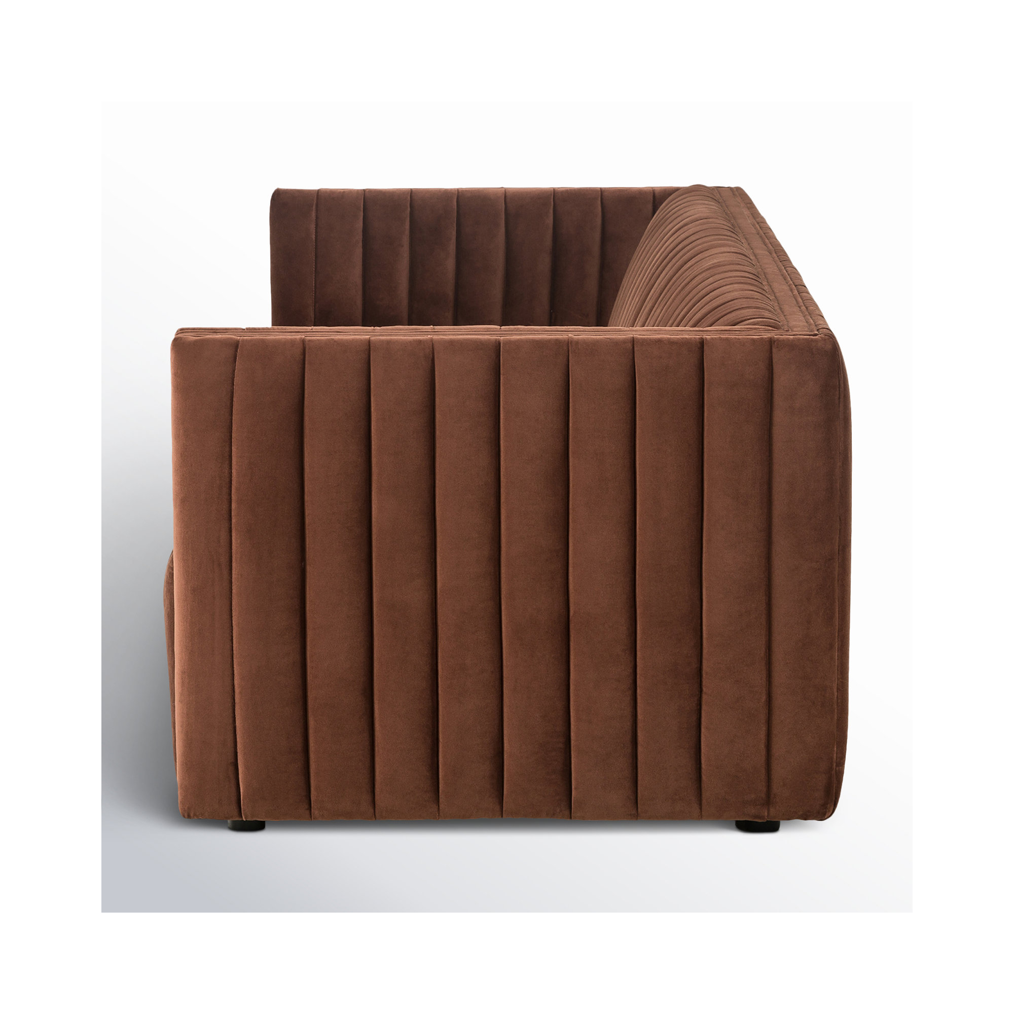 Brandt 97" Tuxedo Arm Sofa, Surrey Auburn, 26.5" H x 97" W x 35" D