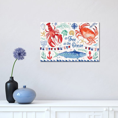 Maritime Delight I 1 Piece Wrapped Canvas Wall Art