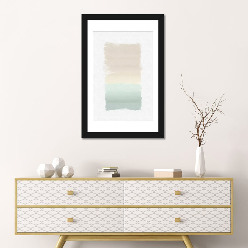 « pastel abstract », impression sur toile, Papier d'art encadré noir, Blanc, H 24 po x l 16 po x P 1 po