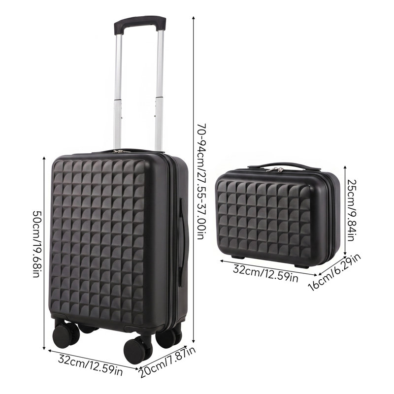 2-Piece Hard Shell Travel Suitcases Luggage Set