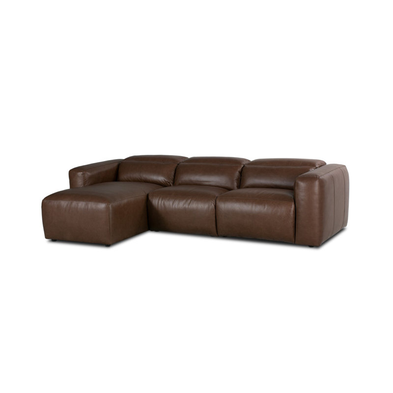 Radley Leather Modular and Reclining Sofa & Chaise, Left Hand Facing, Sonoma Coco Top Grain Leather