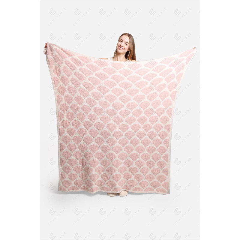 Jeté de luxe Mermaid Scale, Rose