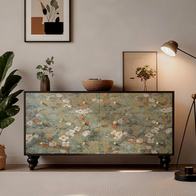 French Style Six Drawer Cabinet with Metal Pulls