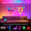 Lumières hexagonales à DEL - 20 ensembles de lumières de jeu intelligentes APP RVB, avec télécommande et synchro musicale. Lumières hexagonales en forme de nid d'abeilles, convenant aux murs de chambre à coucher et de salon
