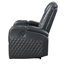 Westerville Leather Aire Power Recliner With Bluetooth Speaker, Cup Holder, Blue And Black-50351226