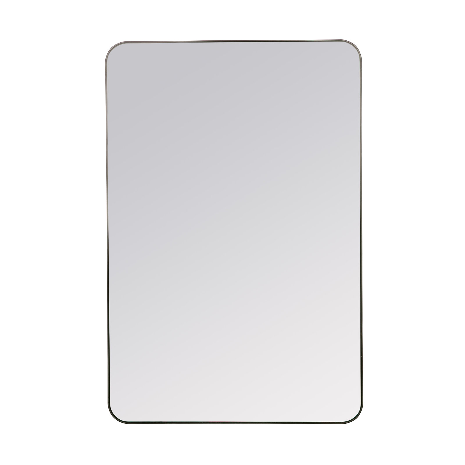 Eaton Modern & Contemporary Accent Mirror, Matte Black, 36" H x 24" W