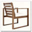 Ensemble de salle à manger 7 pièces pour 6 personnes en bois d'acacia avec trou pour parasol (moka)-1100006781