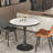 30" Round Sintered Stone Dining Table with Pedestal Base, Modern Small Space Kitchen Table for 2-4-842894254