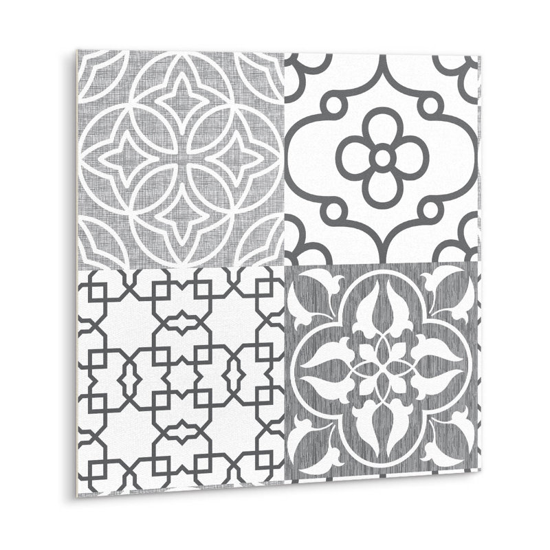 Rosenkranz 30cm x 30cm PVC Mosaic Tile in Gray