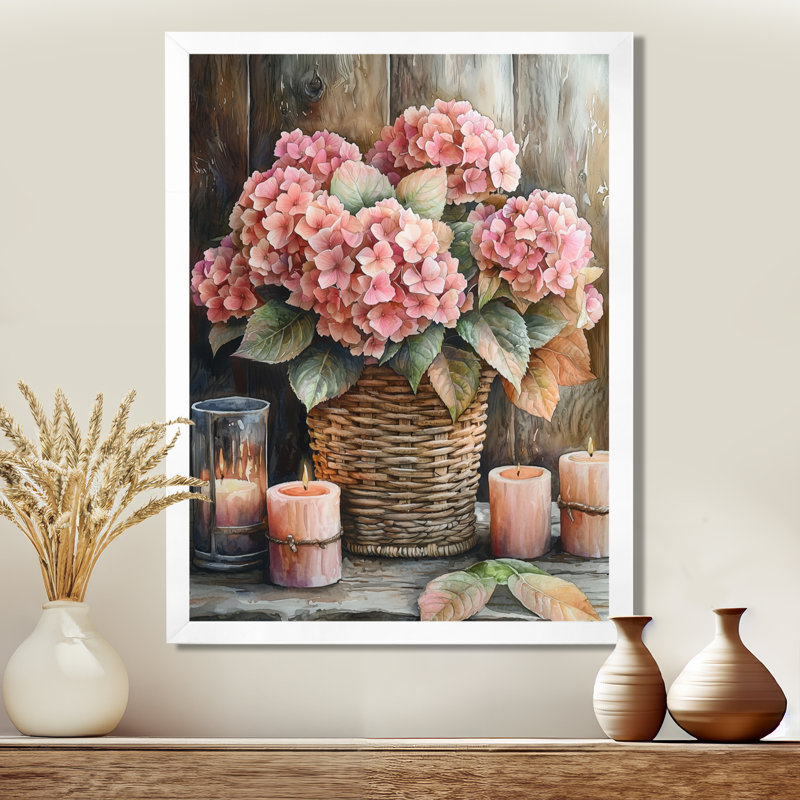 Hemming - Floral Wall Art, H 32 po x l 16 po, Reproduction encadrée d'une seule photo, Blanc