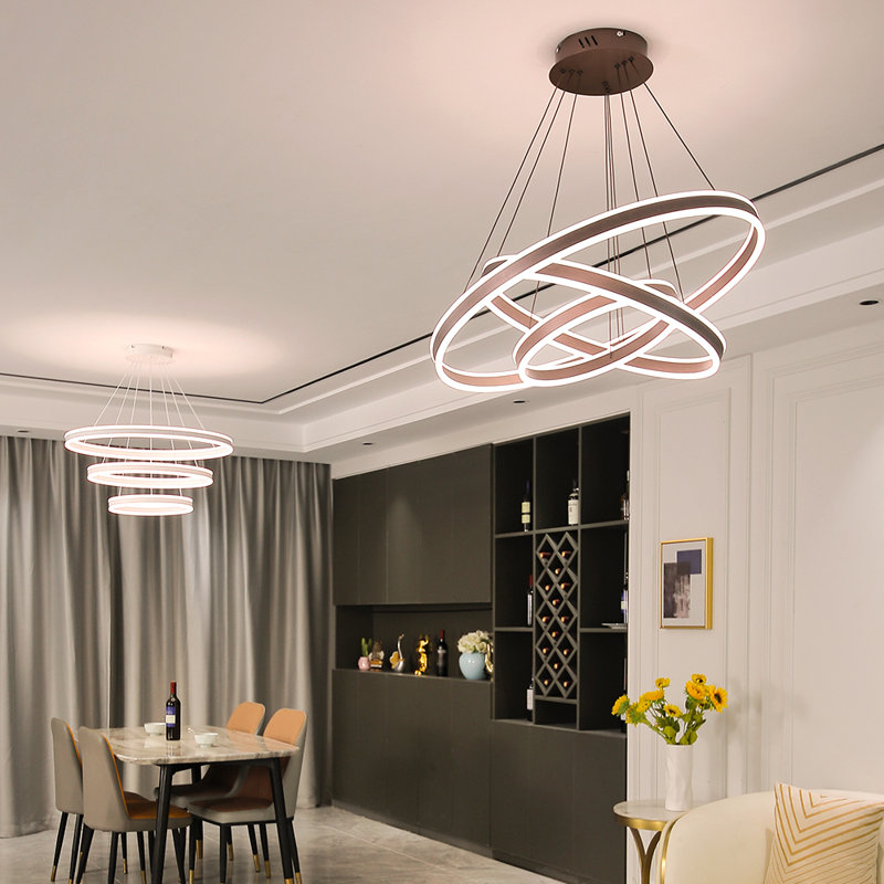 LED Pendant Light 3 Flames Jarom, Brown