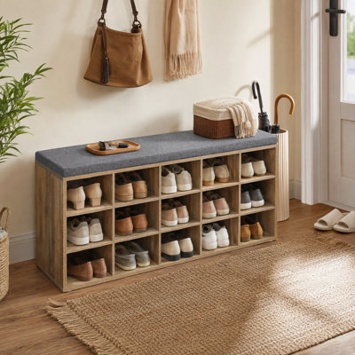 Jurina 15 Pair Shoe Storage Bench