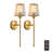 Wireless Wall Lamps with USB Rechargeable LED Bulbs, 12-Colour Dimmable Lighting & Remote Control-2117073091
