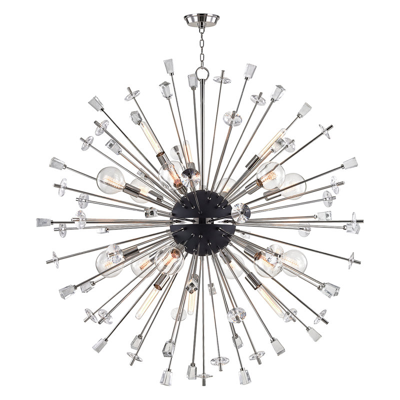 Liberty Chandelier, Aged Brass, 46" H x 46" W x 46" D