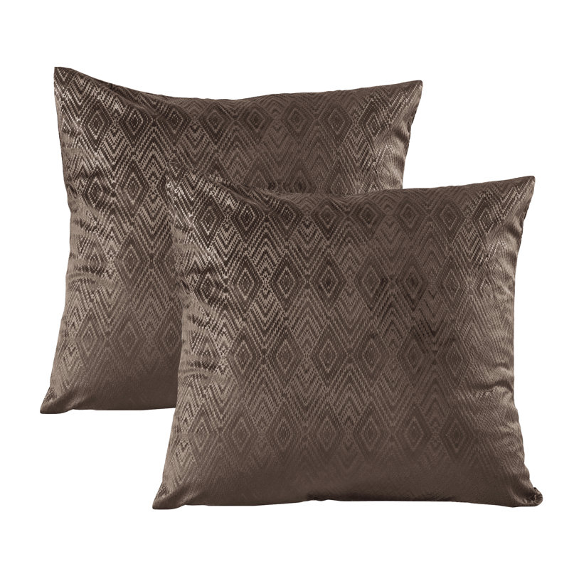 Ikat Velvet Euro Throw Pillow Covers, Carafe