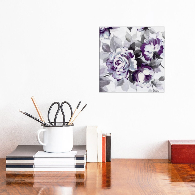 Scent Of Plum Roses III 1 Piece Wall Art on Canvas, 30.48 cm H x 30.48 cm W, Wrapped Canvas