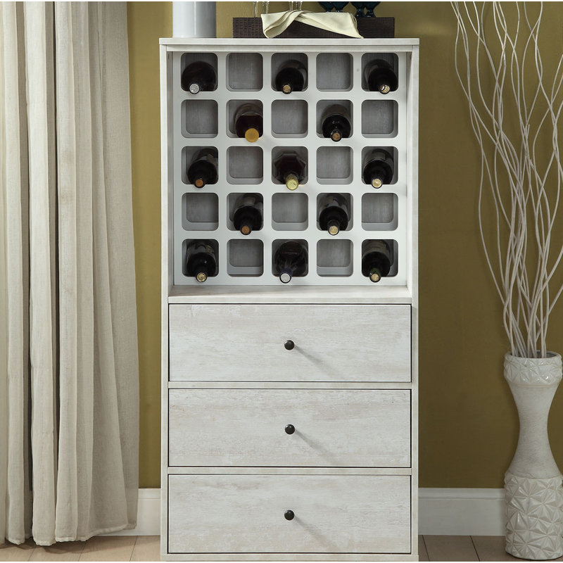 Wangaratta Rectangular Wine Cabinet with Storage, Antique White
