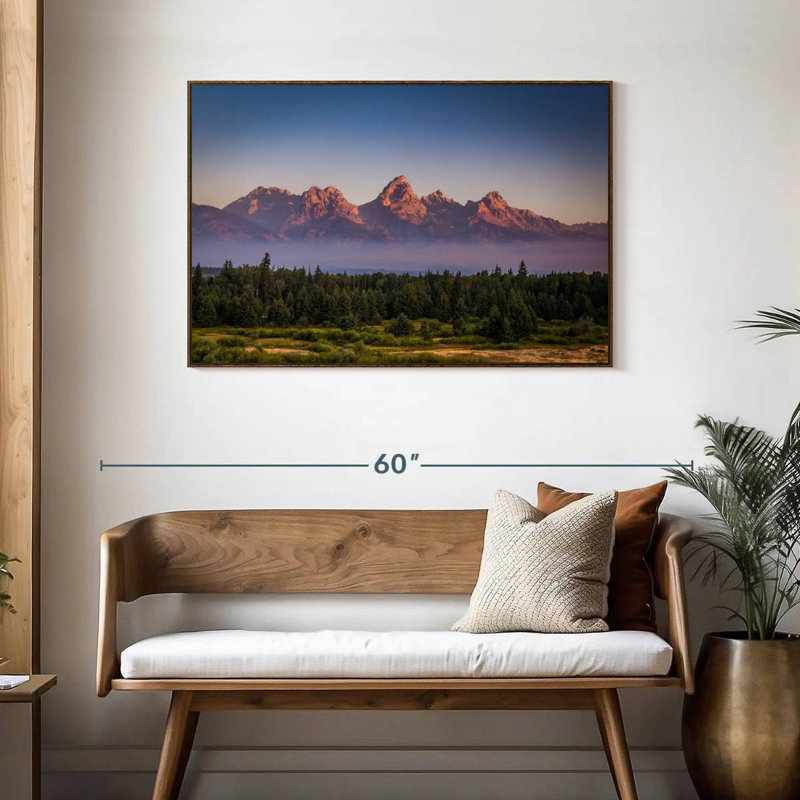 Brume Grand Teton, Cadre flottant noyer, 43 po x 29 po
